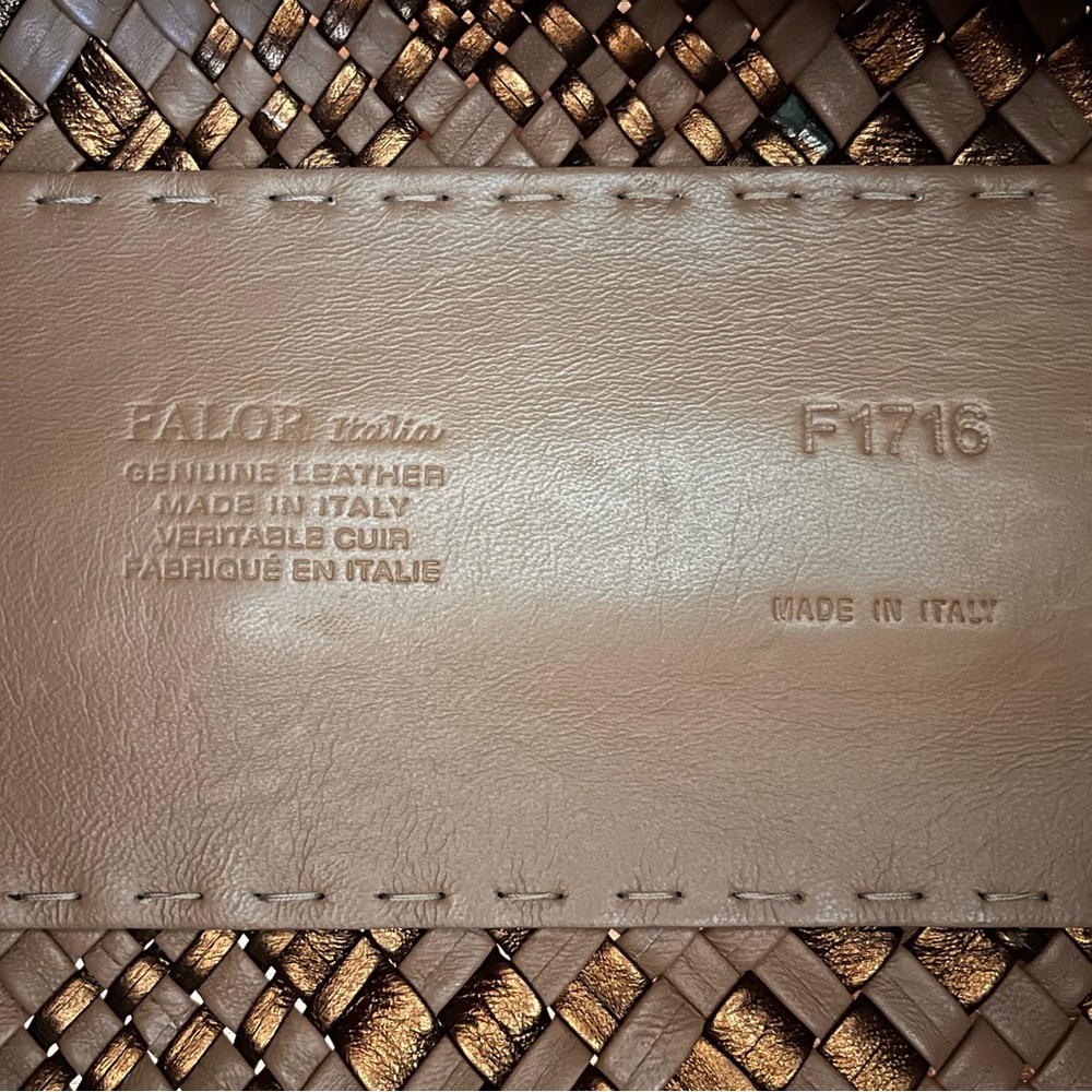 Falor Italy  Woven Leather Tote Bag - Picture 7 of 7